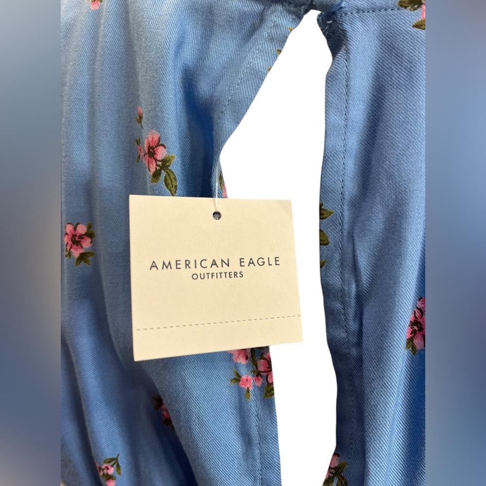 American Eagle Floral Mini Dress NWT Size Large Cottagecore Boho - Picture 7 of 10